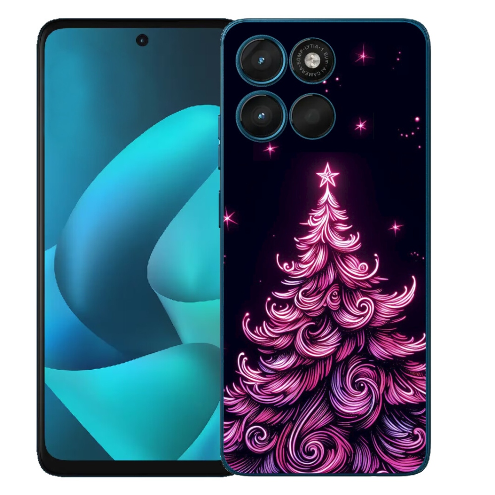 Gélové puzdro mmCase pre Motorola Moto G57 Power – neónový vianočný stromček 2