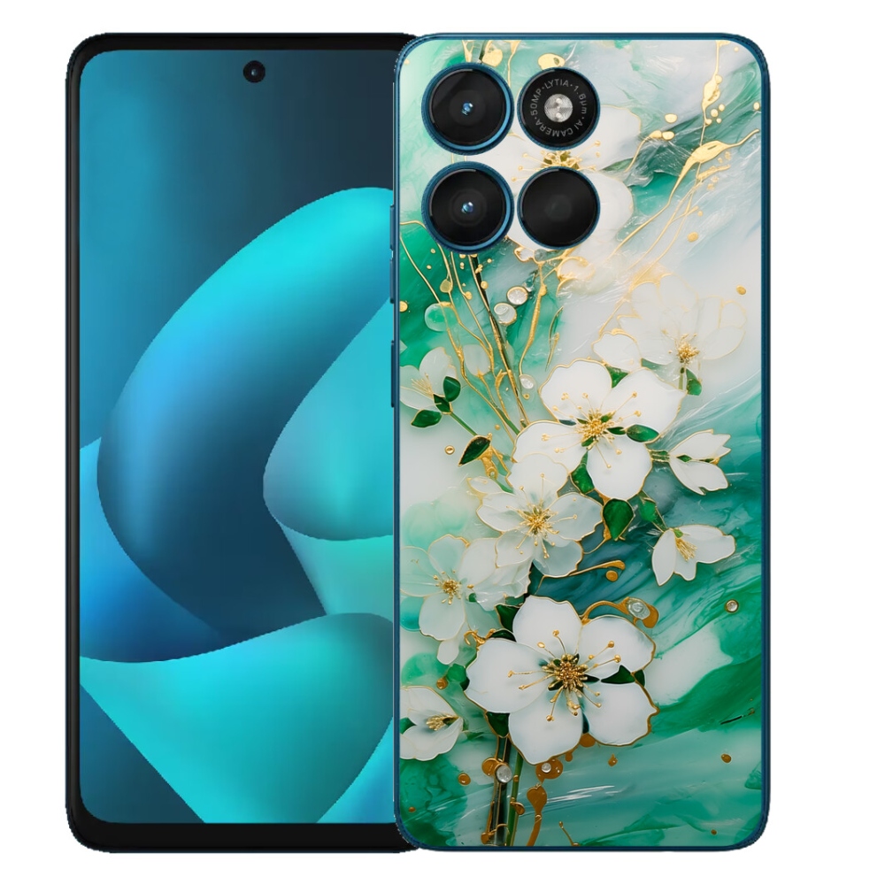 Gélový obal mmCase pre Motorola Moto G57 Power – jemné kvety