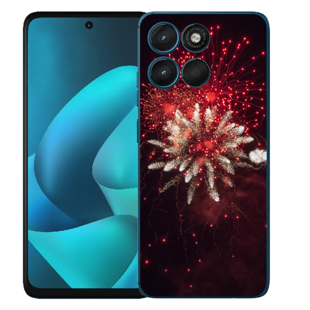 Gélový obal mmCase pre Motorola Moto G57 Power – ohňostroj