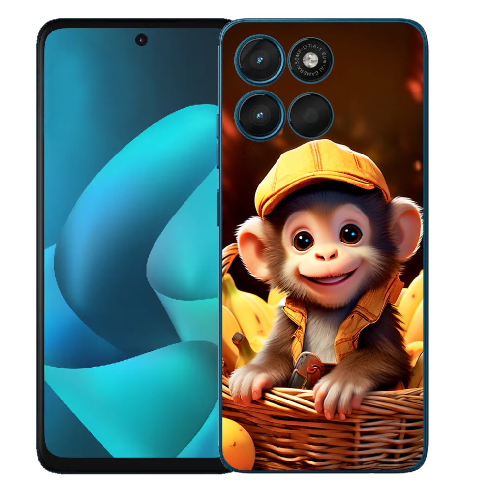 Gélový obal mmCase pre Motorola Moto G57 Power – opica v košíku
