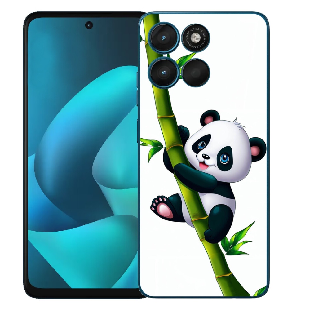 Gélový obal mmCase pre Motorola Moto G57 Power – panda na bambuse