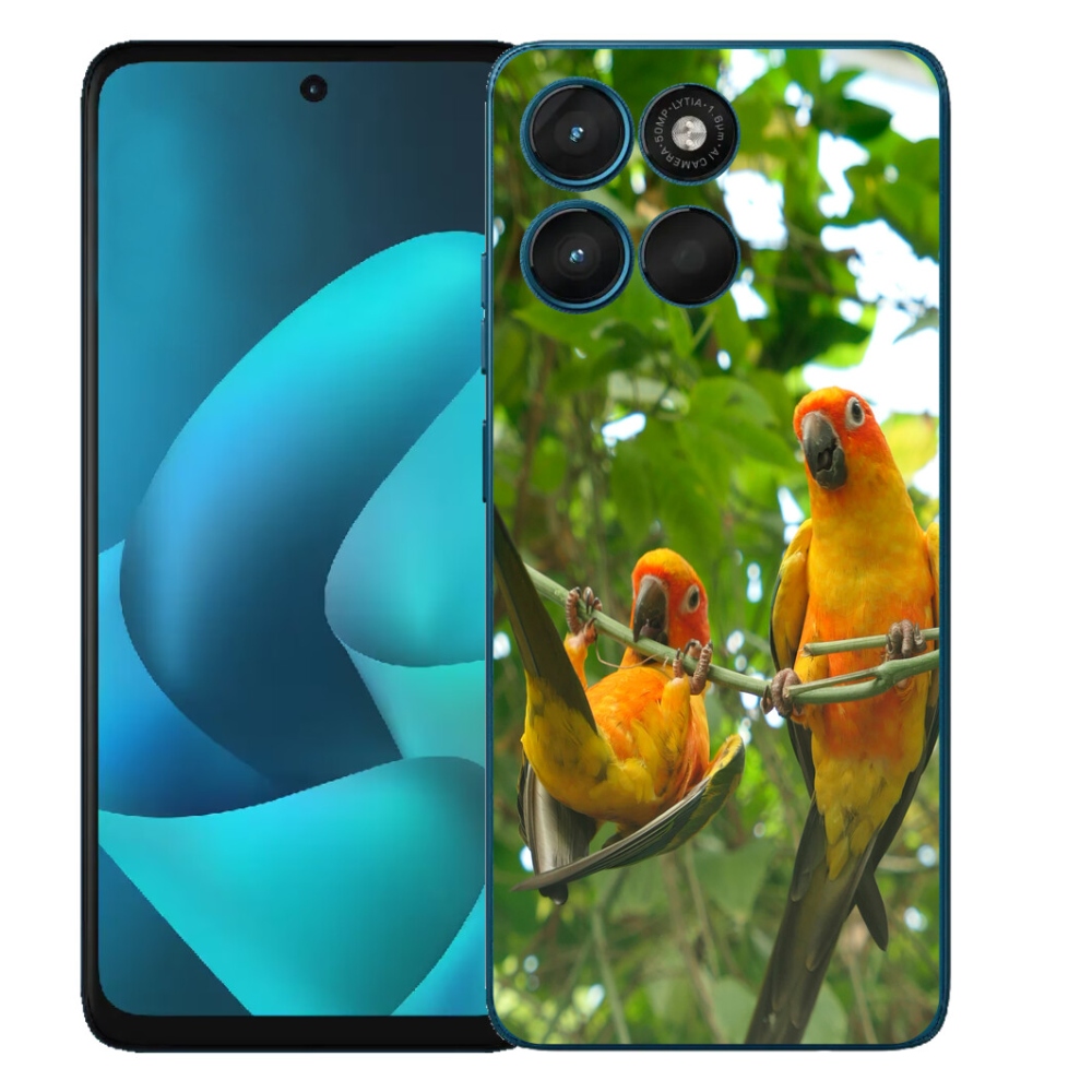 Gélový obal mmCase pre Motorola Moto G57 Power – papagáje aratingy