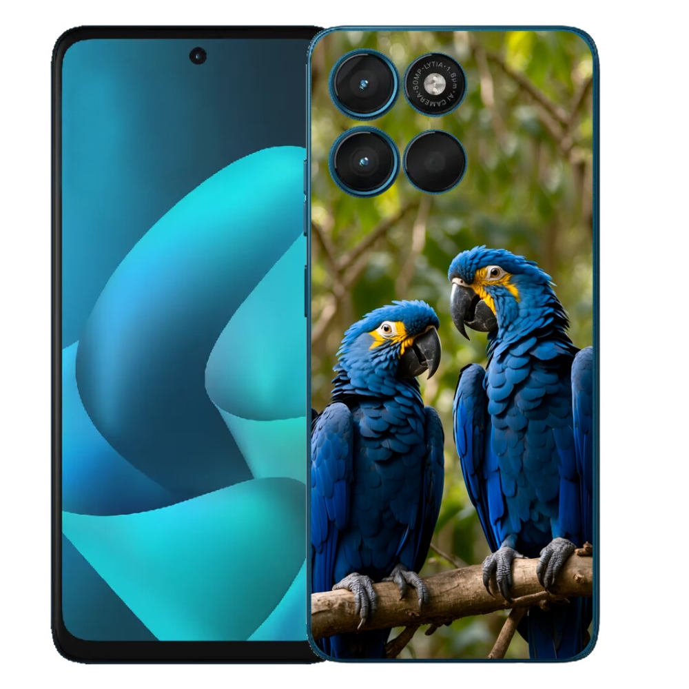 Gélový obal mmCase pre Motorola Moto G57 Power – papagájové duo