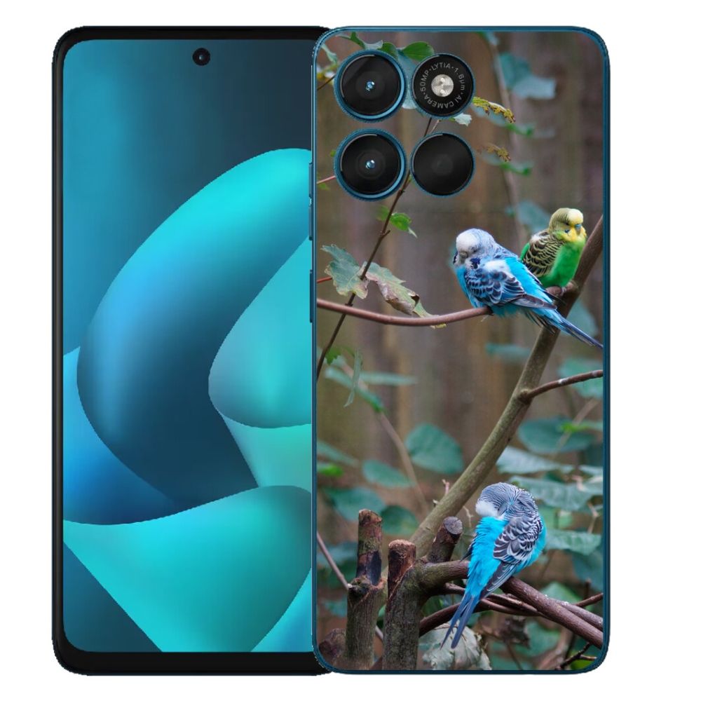 Gélový obal mmCase pre Motorola Moto G57 Power – papagáje na konári