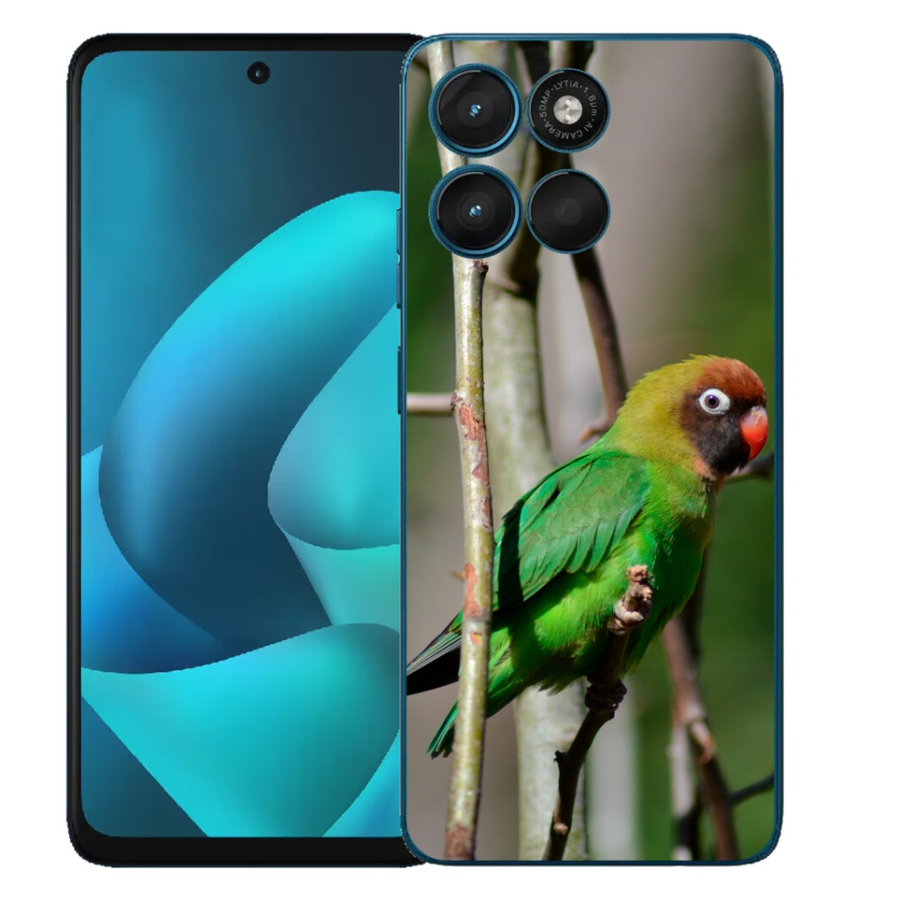 Gélový obal mmCase pre Motorola Moto G57 Power – papagáj agapornis
