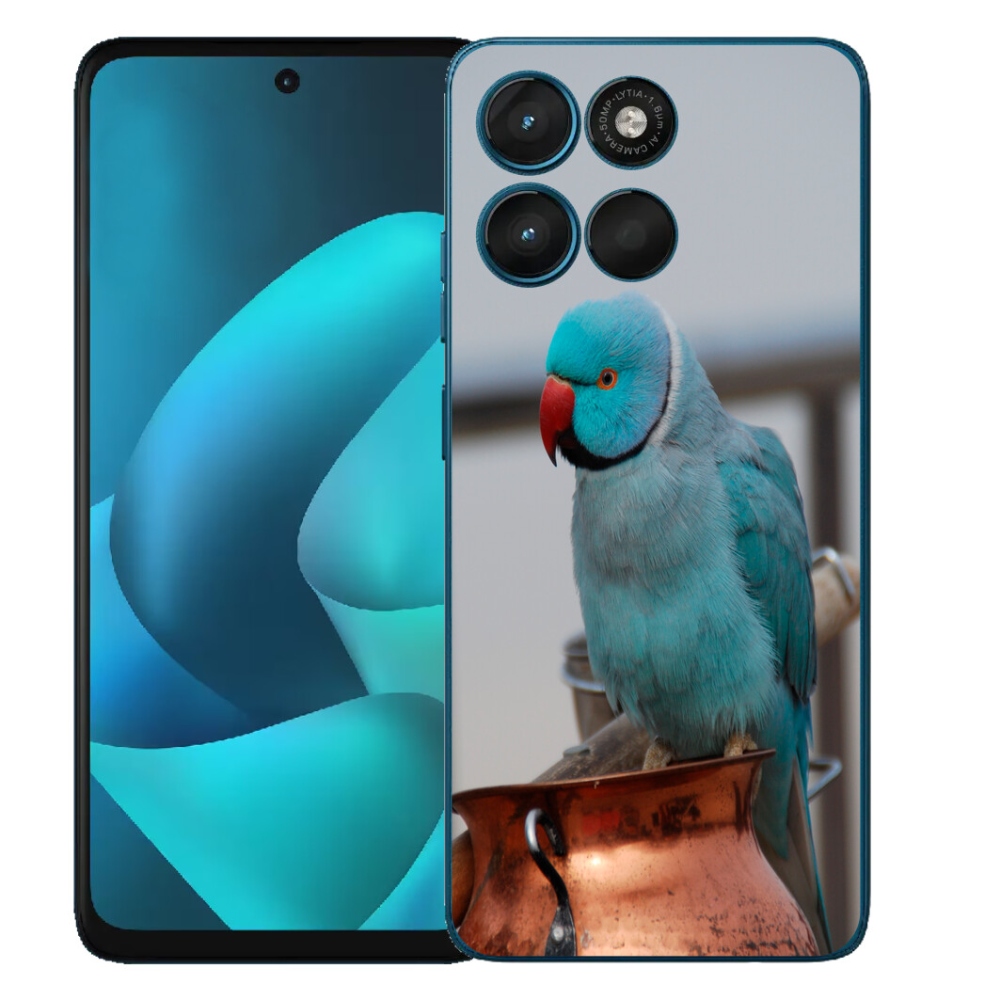 Gélový obal mmCase pre Motorola Moto G57 Power – modrý papagáj alexandr