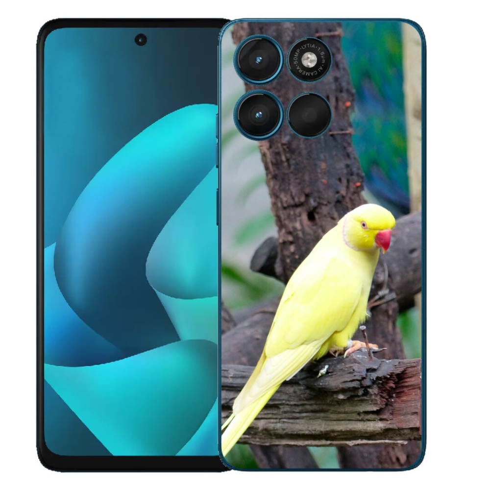 Gélový obal mmCase pre Motorola Moto G57 Power – žltý papagáj alexandr