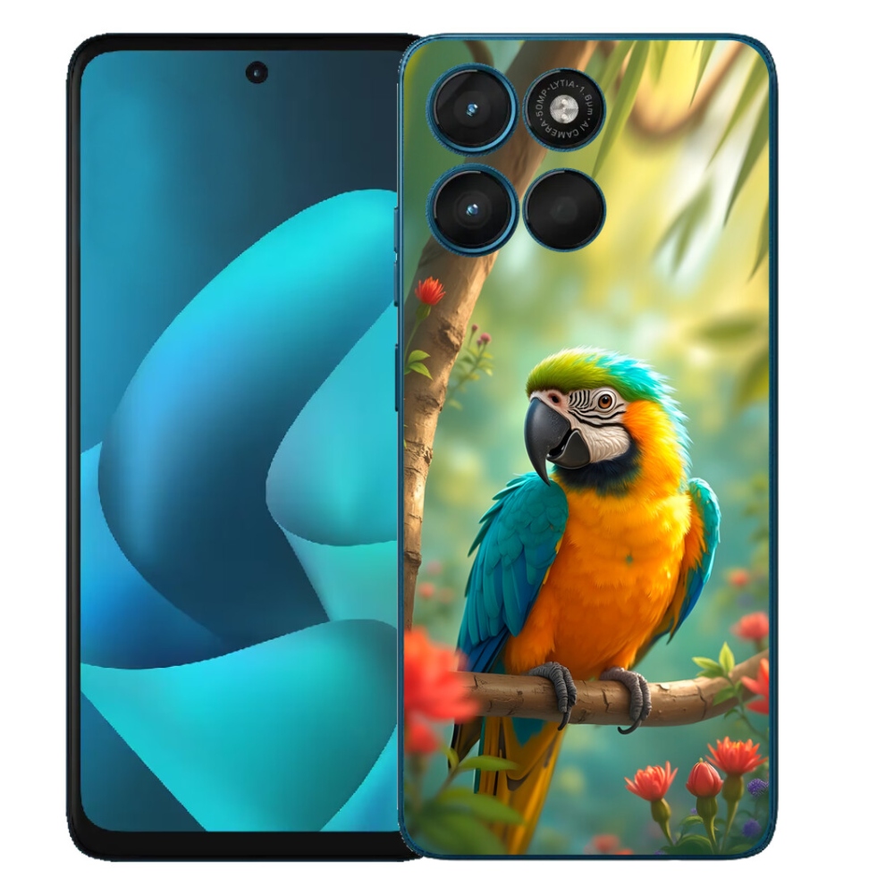Gélový obal mmCase pre Motorola Moto G57 Power – ara modro-žltá