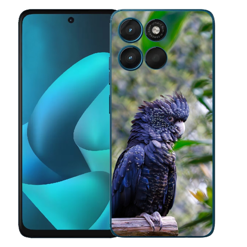 Gélový obal mmCase pre Motorola Moto G57 Power – kakadu, čierny