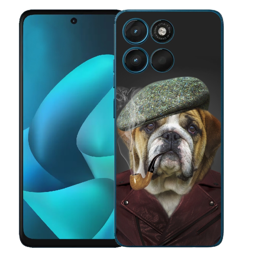 Gélový obal mmCase pre Motorola Moto G57 Power – pes s fajkou