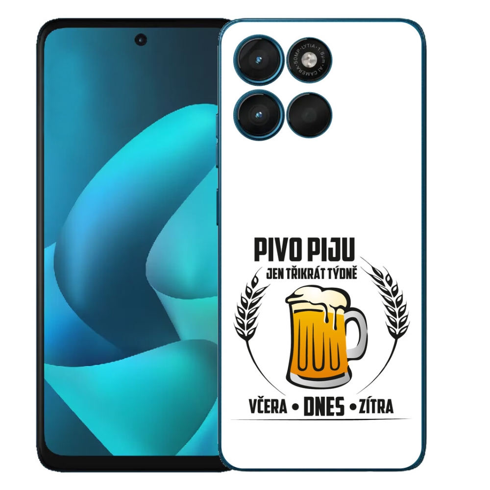 Gélový obal mmCase pre Motorola Moto G57 Power – motív piva na bielom pozadí