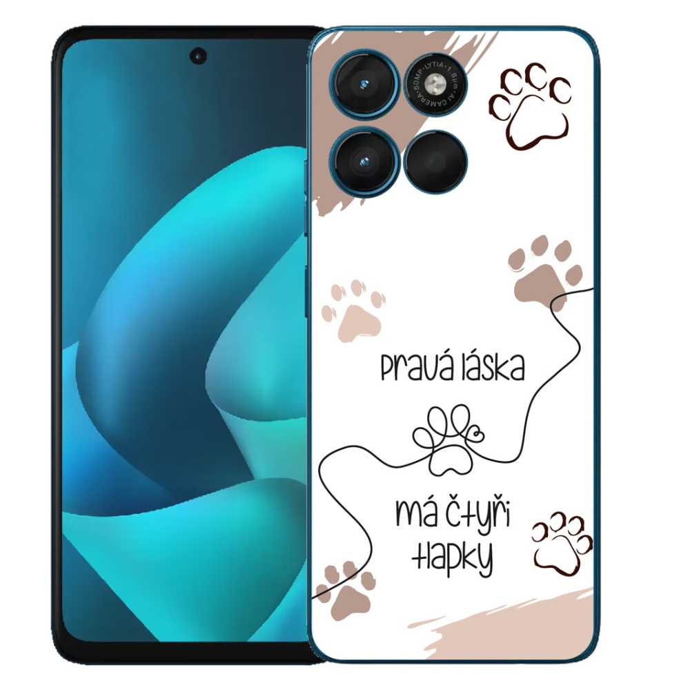 Gélové puzdro mmCase pre Motorola Moto G57 Power – motív so psom, 1, biele pozadie