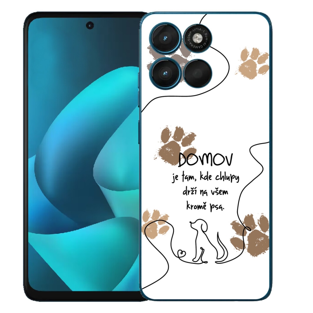 Gélový obal mmCase pre Motorola Moto G57 Power – motív so psom na bielom pozadí