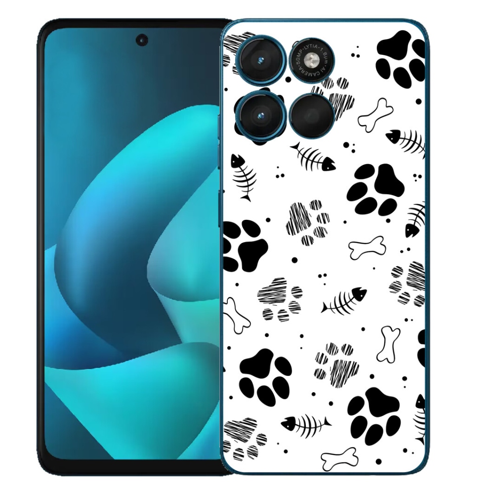 Gélový obal mmCase na Motorola Moto G57 Power – psie labky 1