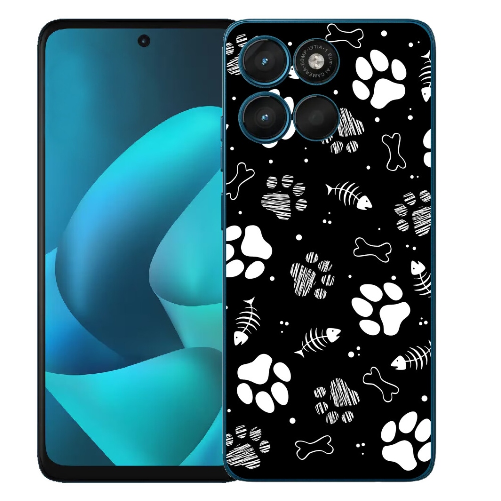 Gélový obal mmCase pre Motorola Moto G57 Power – psie labky