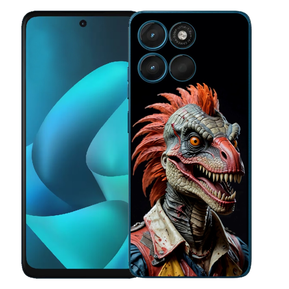 Gélový obal mmCase pre Motorola Moto G57 Power – punkový dinosaurus
