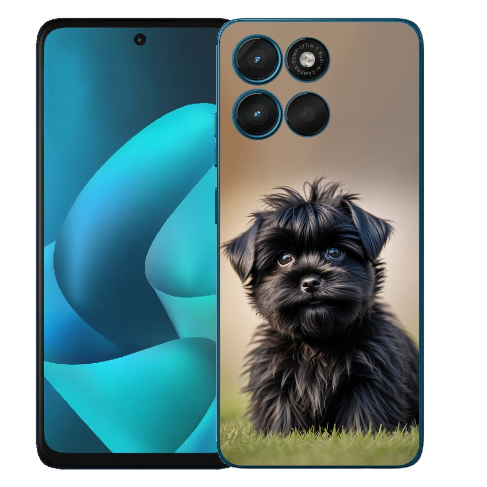 Gélový obal mmCase na Motorola Moto G57 Power – roztomilý čierny psík