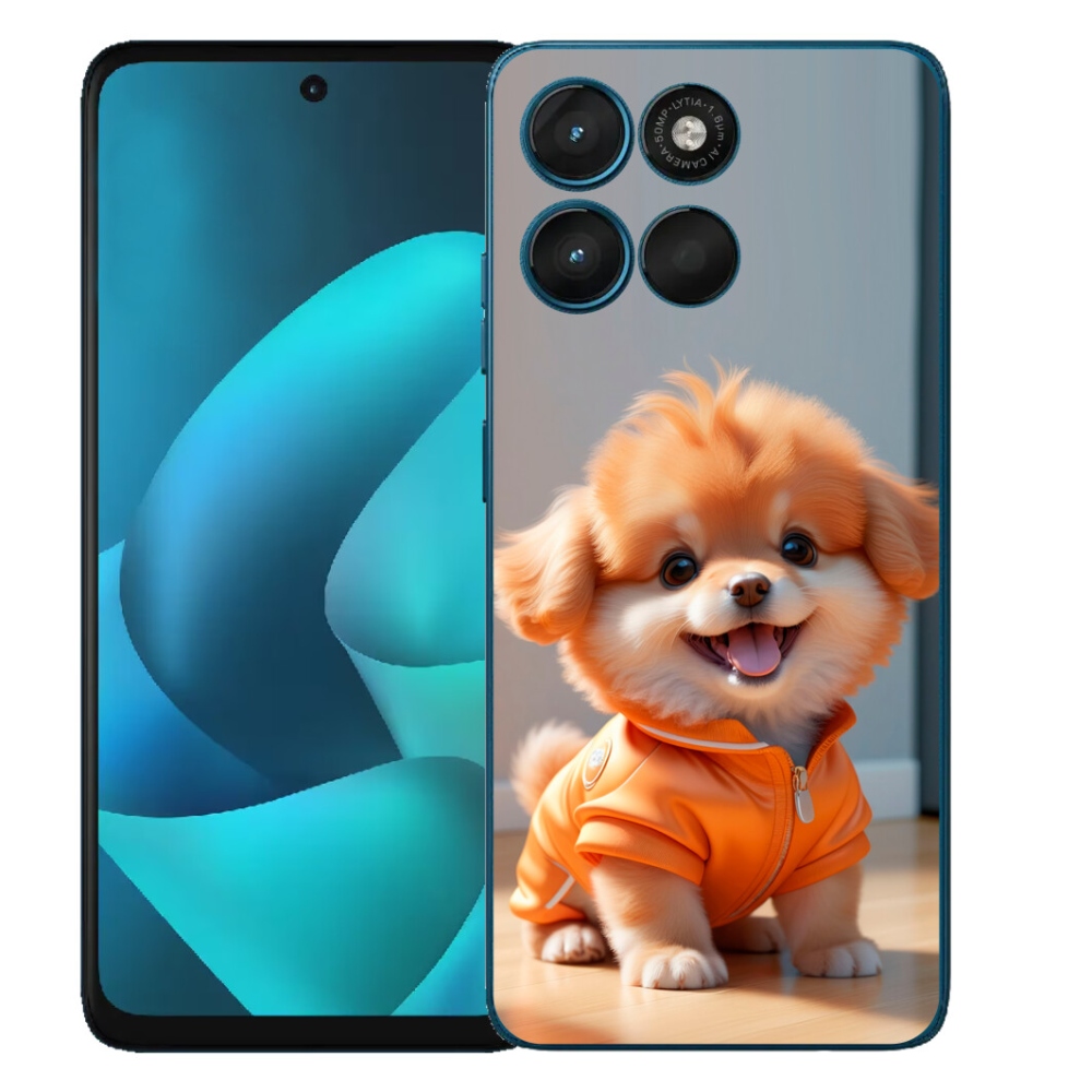 Gélový obal mmCase pre Motorola Moto G57 Power – roztomilý pomeranian v mikine