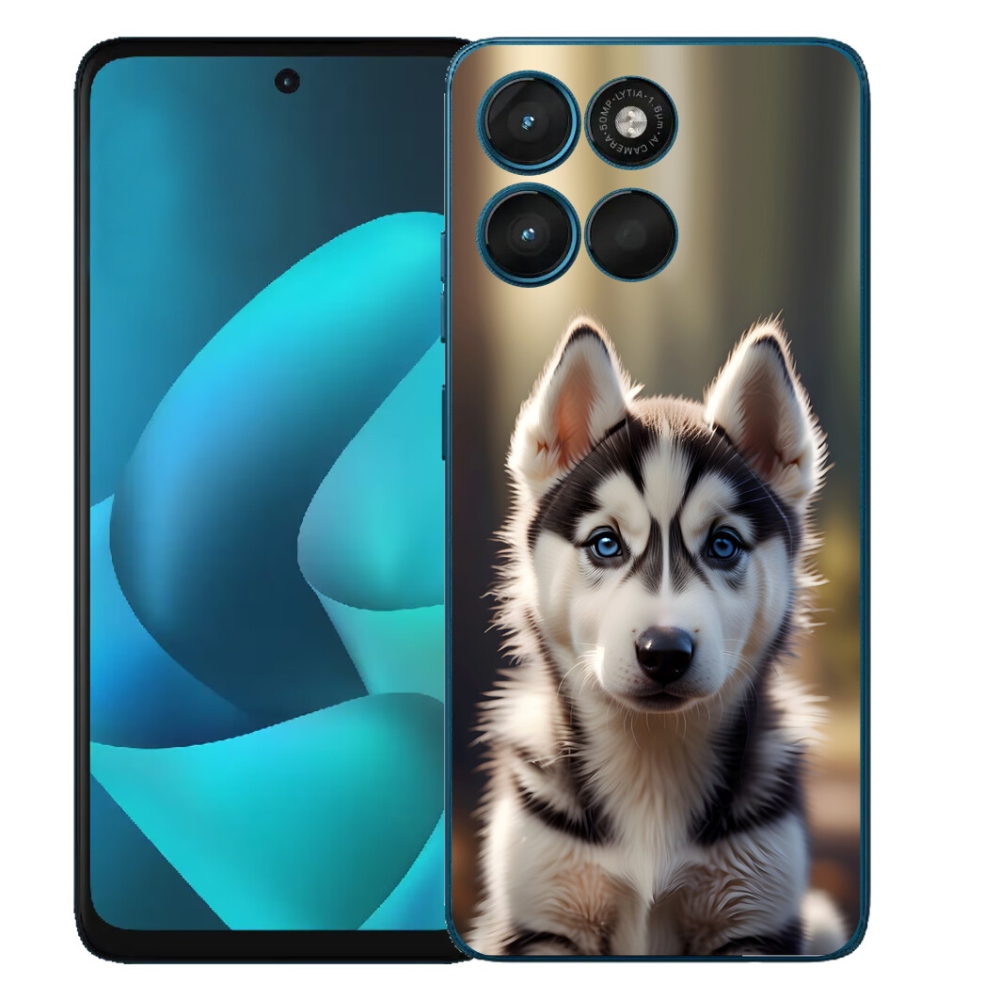 Gélový obal mmCase pre Motorola Moto G57 Power – roztomilý sibírsky husky