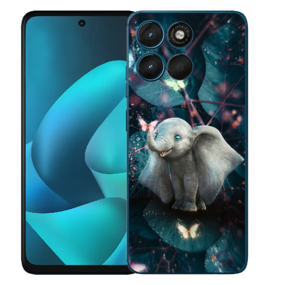Gélové puzdro mmCase pre Motorola Moto G57 Power – roztomilý slon