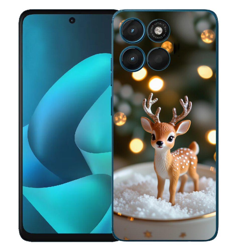 Gélové puzdro mmCase pre Motorola Moto G57 Power – roztomilý vianočný jeleň
