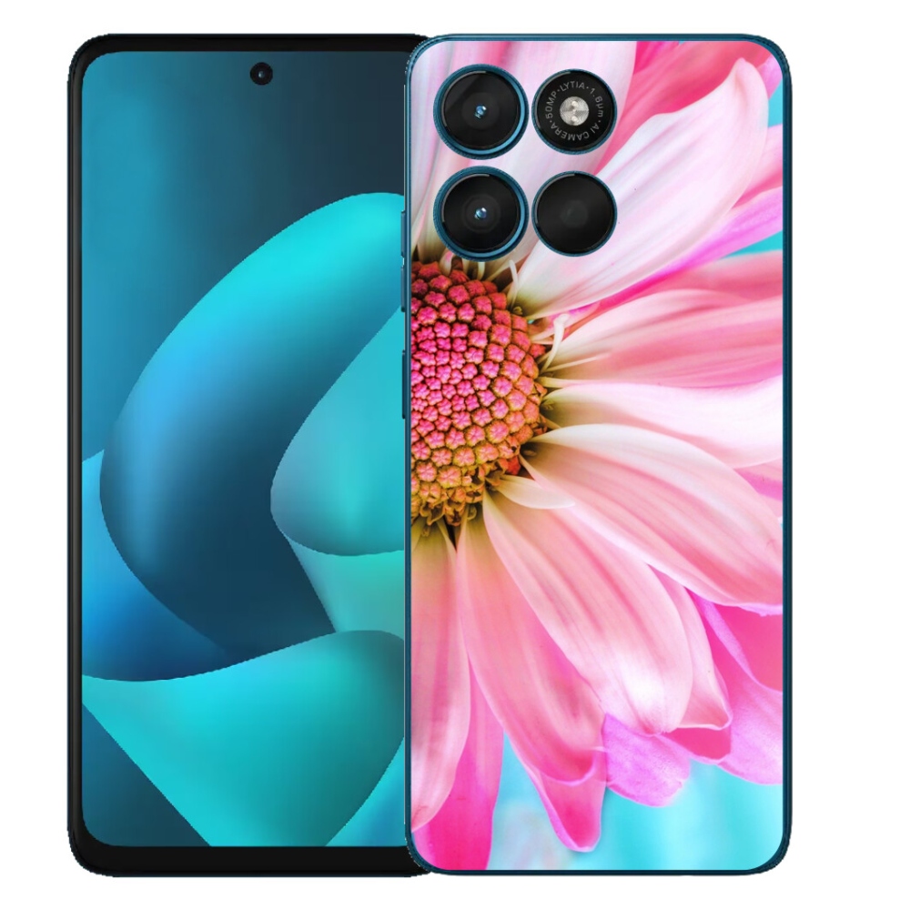 Gélový obal mmCase na Motorola Moto G57 Power – ružová kvetina