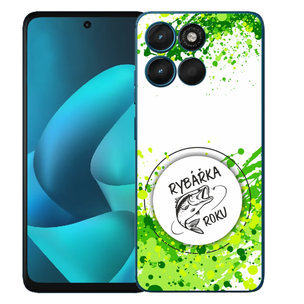 Gélový obal mmCase pre Motorola Moto G57 Power – rybárka roka na bielom pozadí