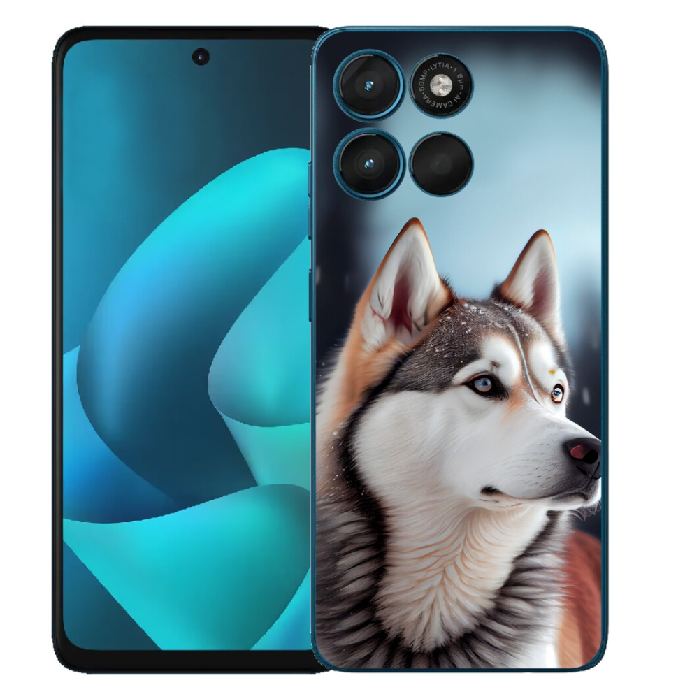 Gélový obal mmCase pre Motorola Moto G57 Power – sibírsky husky