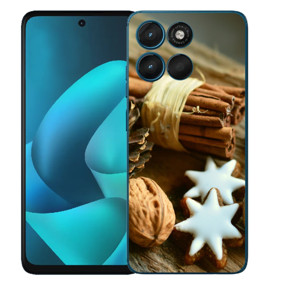 Gélový obal mmCase pre Motorola Moto G57 Power – škorica a perníky
