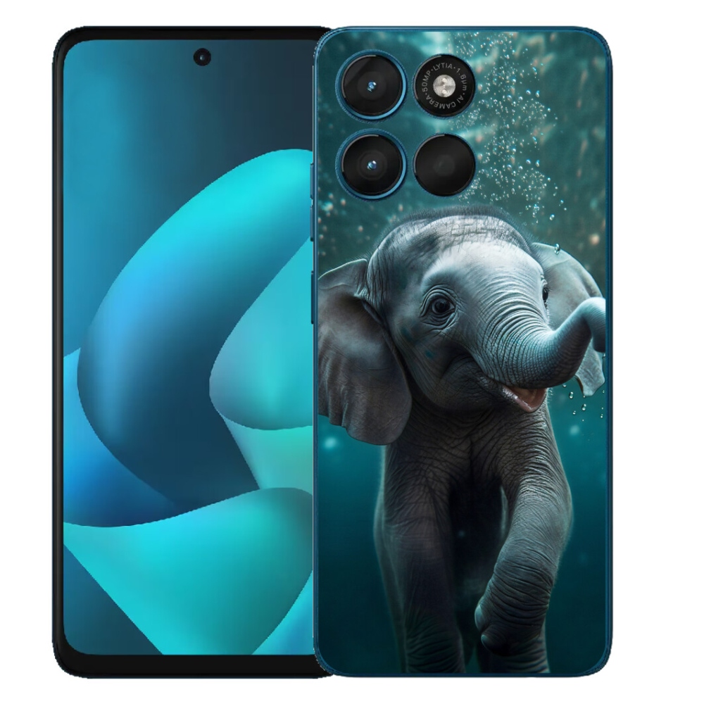 Gélový obal mmCase pre Motorola Moto G57 Power – slon pod vodou