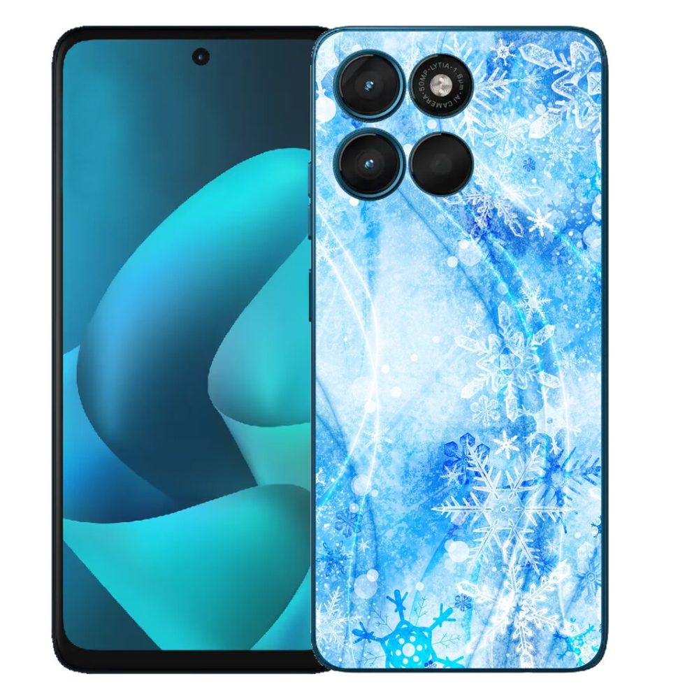Gélový obal mmCase pre Motorola Moto G57 Power – snehové vločky