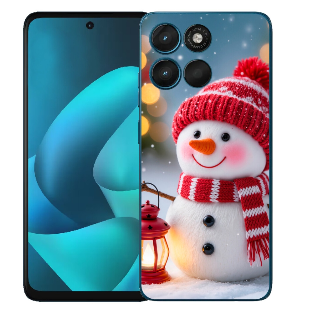 Gélový obal mmCase pre Motorola Moto G57 Power – snehuliak 2