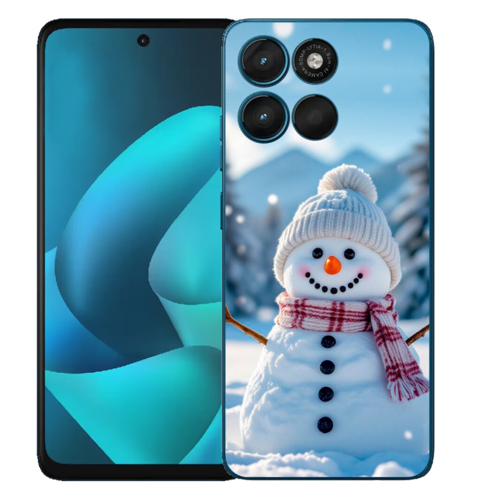 Gélový obal mmCase pre Motorola Moto G57 Power – snehuliak 3