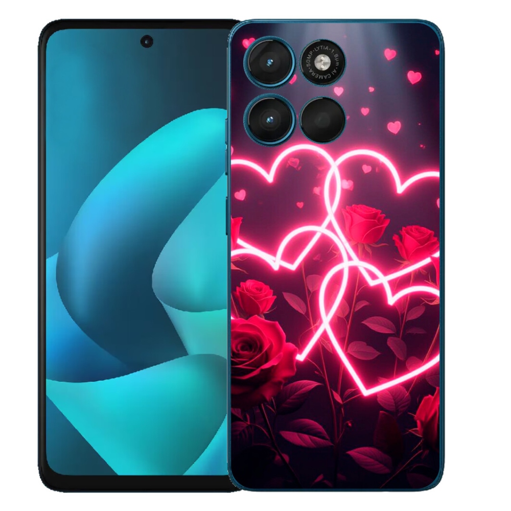 Gélový obal mmCase pre Motorola Moto G57 Power – srdce lásky