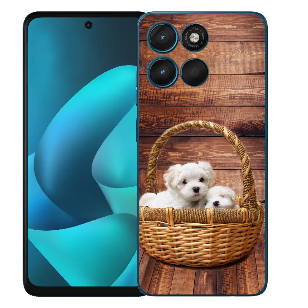 Gélový obal mmCase pre Motorola Moto G57 Power – šteniatka