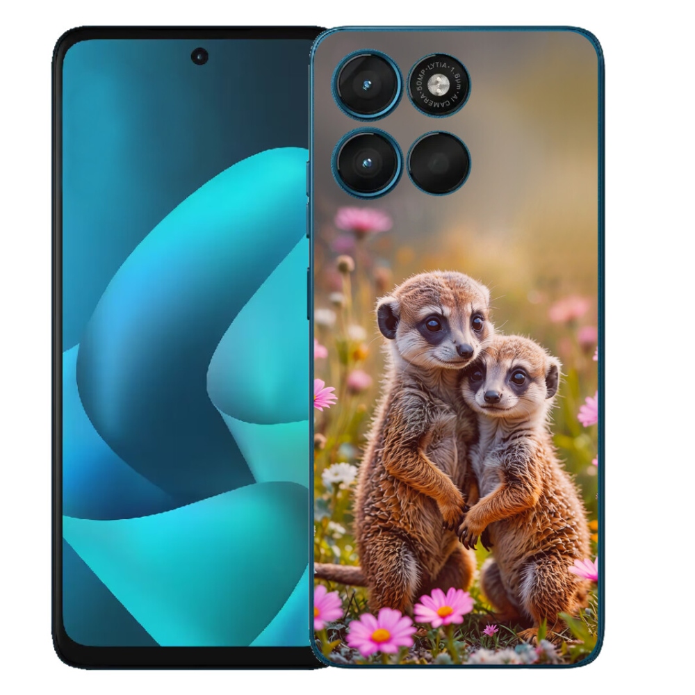 Gélový obal mmCase pre Motorola Moto G57 Power – duo surikátov