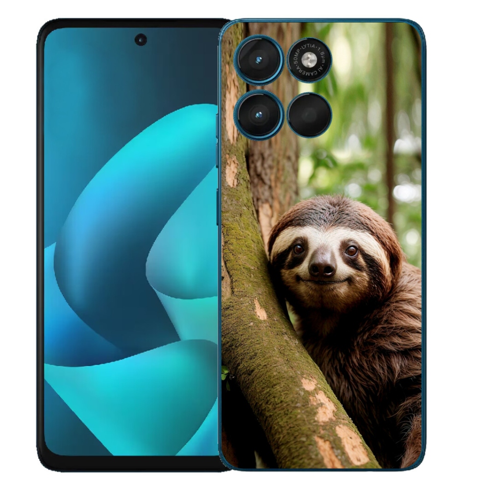 Gélový obal mmCase pre Motorola Moto G57 Power – usmievavý leňoch
