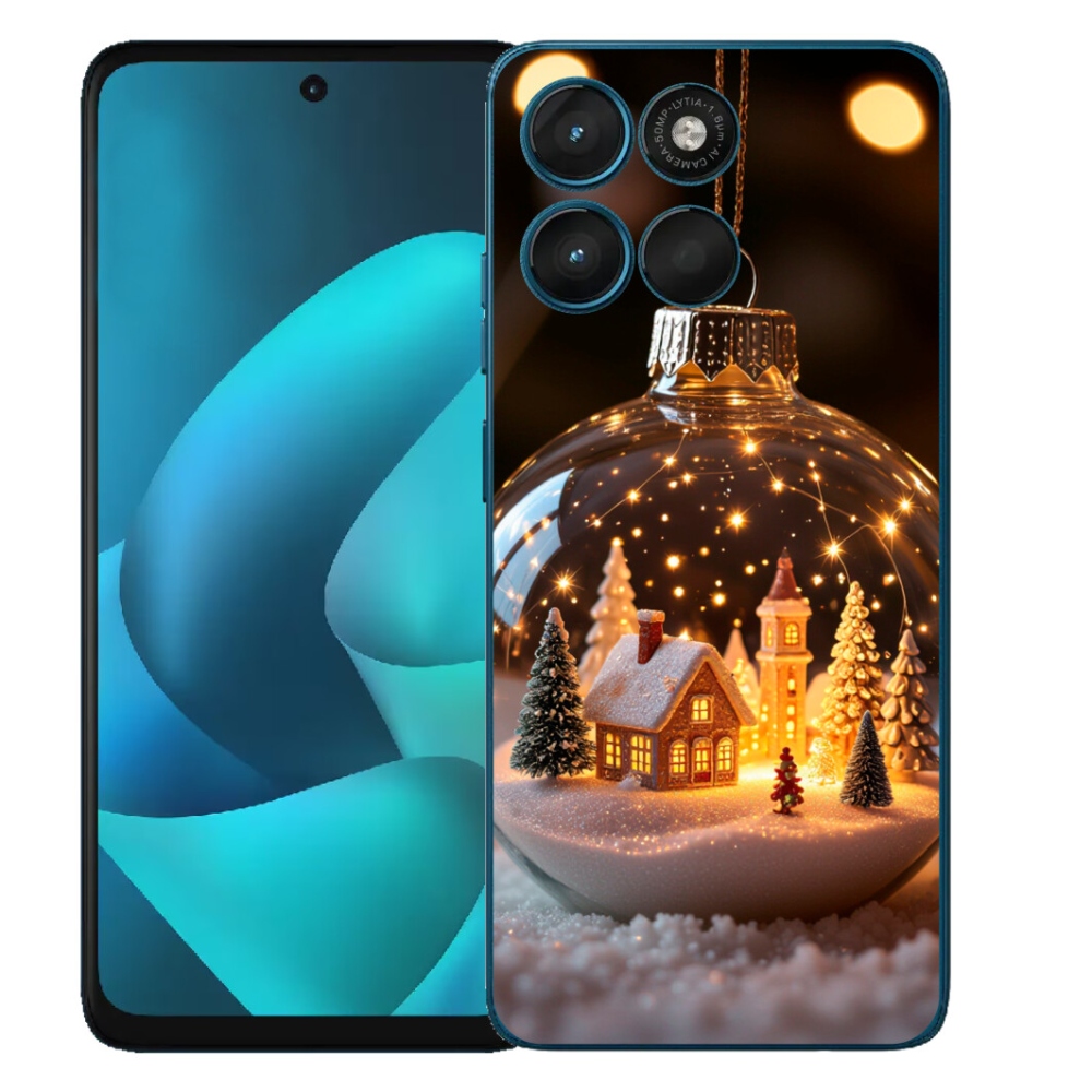 Gélový obal mmCase pre Motorola Moto G57 Power – vianočné guľôčky 3