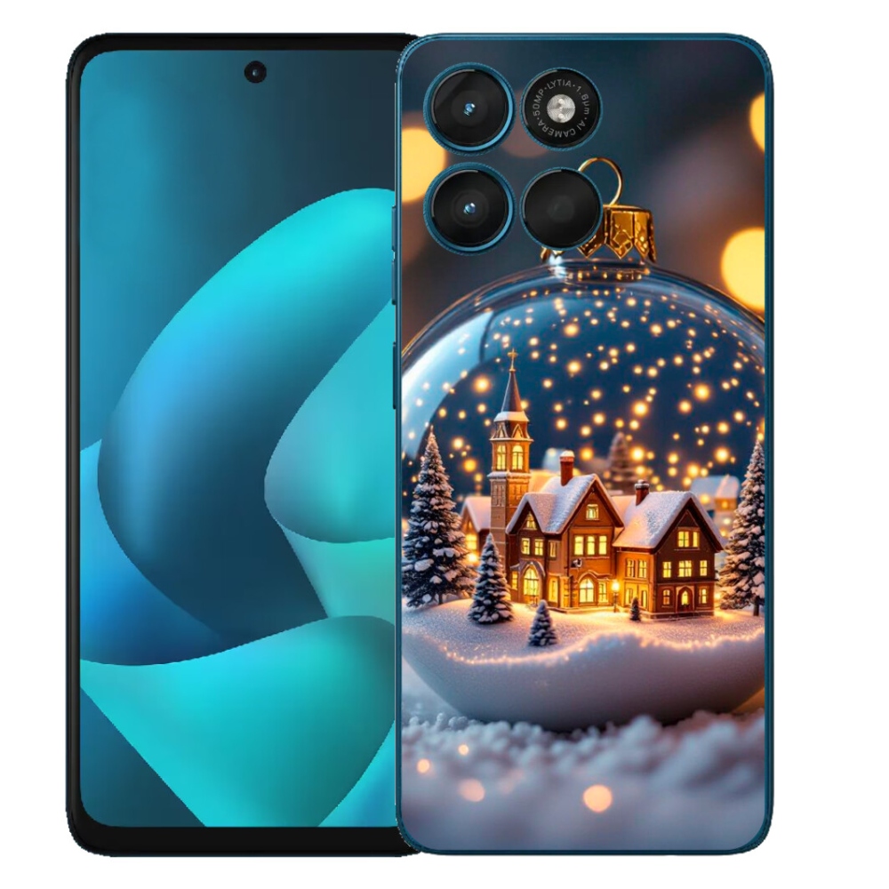 Gélový obal mmCase pre Motorola Moto G57 Power – vianočné gule 4