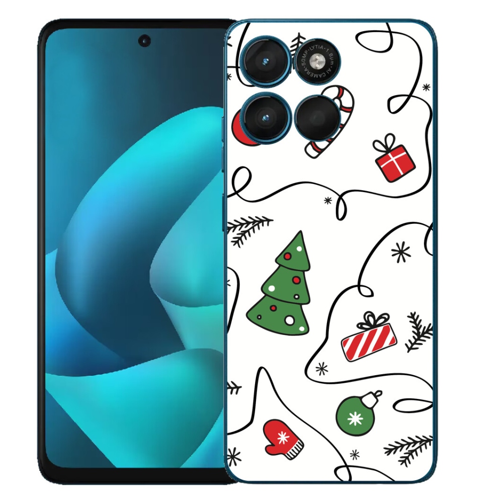 Gélový obal mmCase pre Motorola Moto G57 Power – vianočné motívy