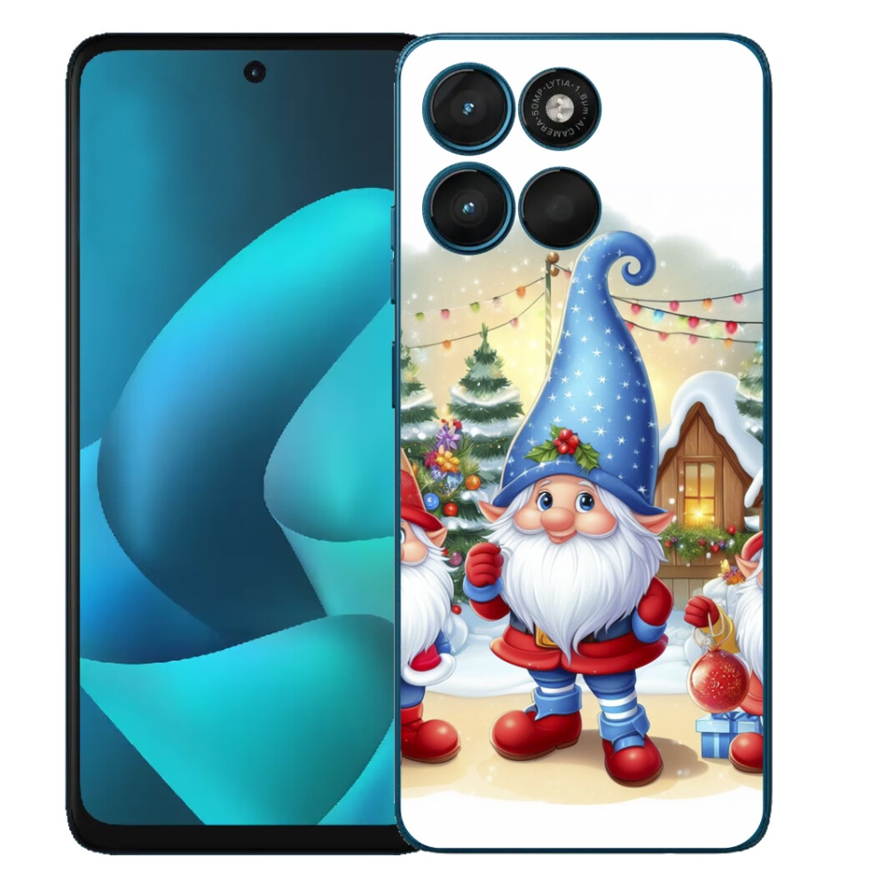 Gélový obal mmCase pre Motorola Moto G57 Power – vianoční škriatkovia