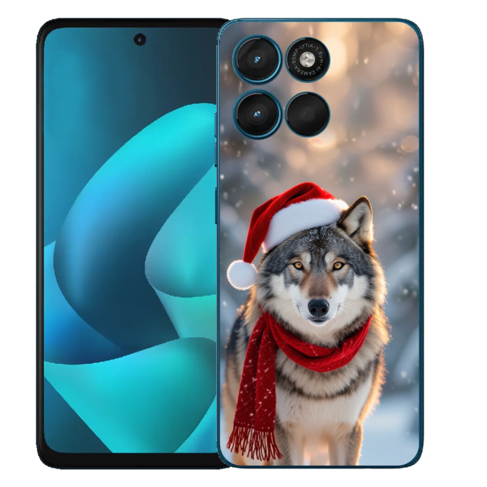 Gélový obal mmCase pre Motorola Moto G57 Power – vianočný vlk