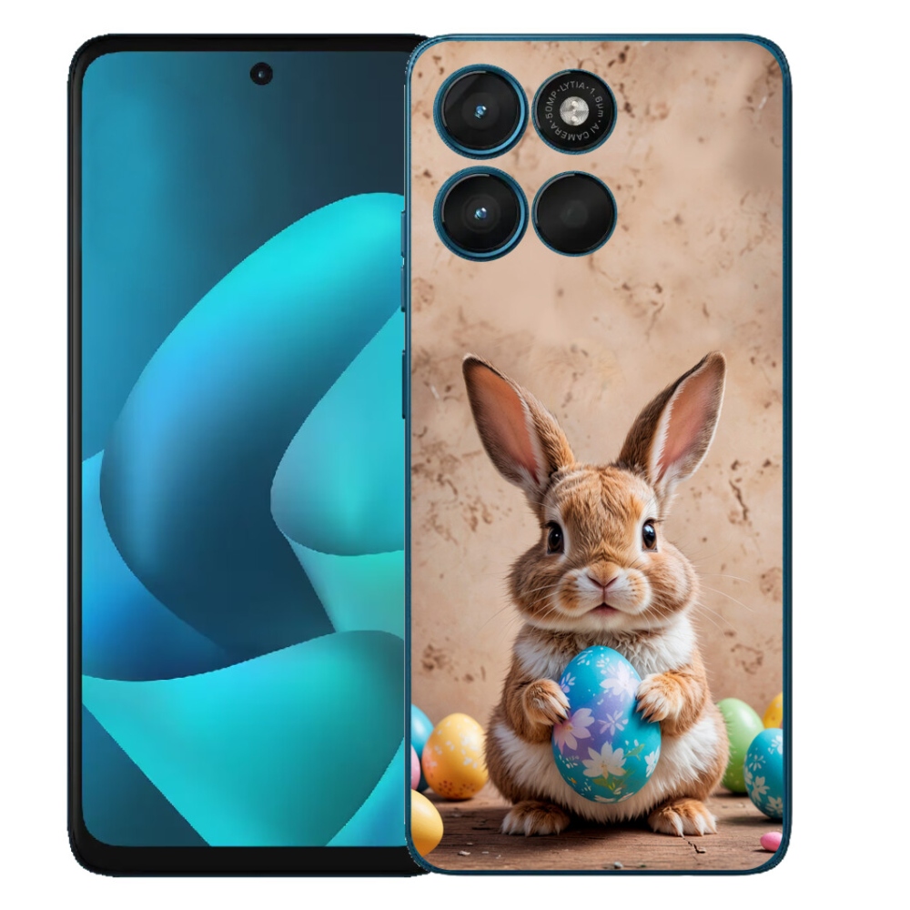 Gélový obal mmCase na Motorola Moto G57 Power – veľkonočný zajačik