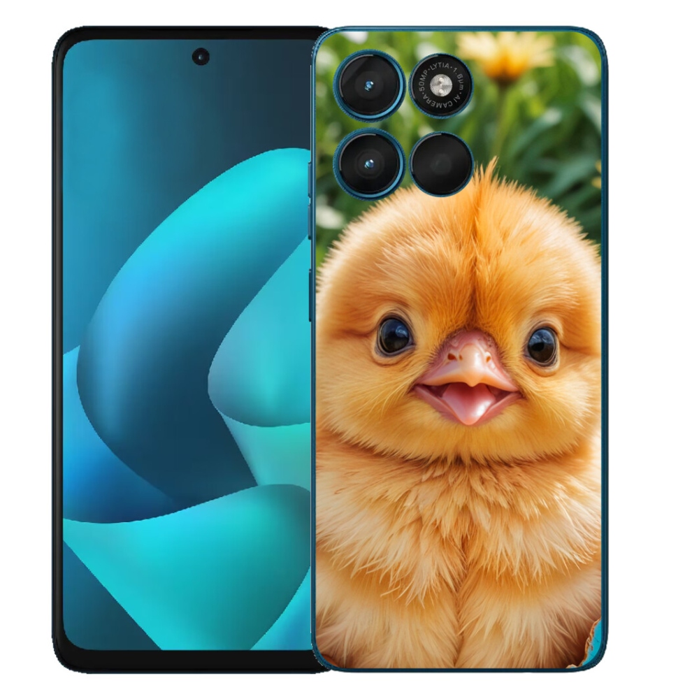 Gélový obal mmCase na Motorola Moto G57 Power – veselé kuriatko