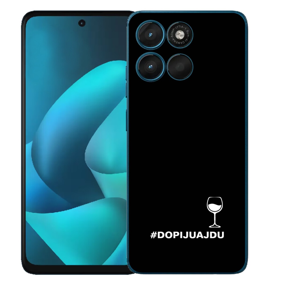 Gélový obal mmCase pre Motorola Moto G57 Power – motív hrozna na čiernom pozadí