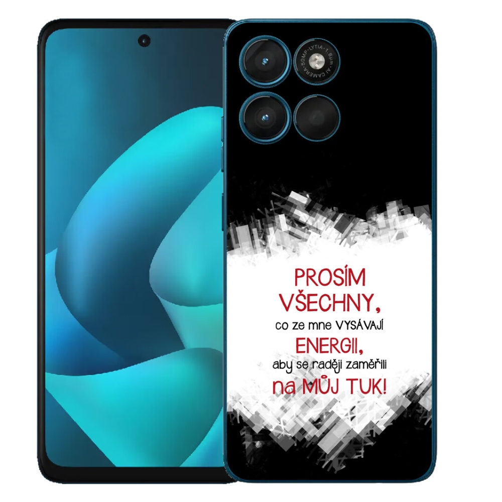 Gélový obal mmCase na Motorola Moto G57 Power – vtipný nápis 1 červený