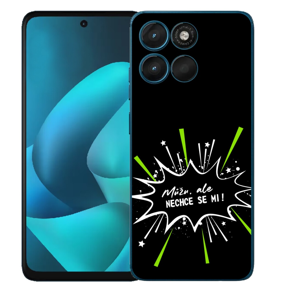 Gélový obal mmCase pre Motorola Moto G57 Power – vtipný nápis 11 na čiernom pozadí