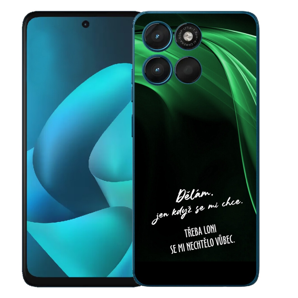 Gélový obal mmCase pre Motorola Moto G57 Power – vtipný nápis 12 na čiernom pozadí