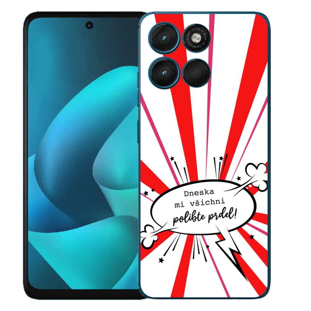 Gélový obal mmCase pre Motorola Moto G57 Power – vtipný nápis 15 na bielom pozadí