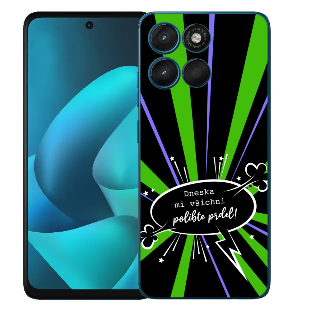 Gélový obal mmCase pre Motorola Moto G57 Power – vtipný nápis 15 na čiernom pozadí